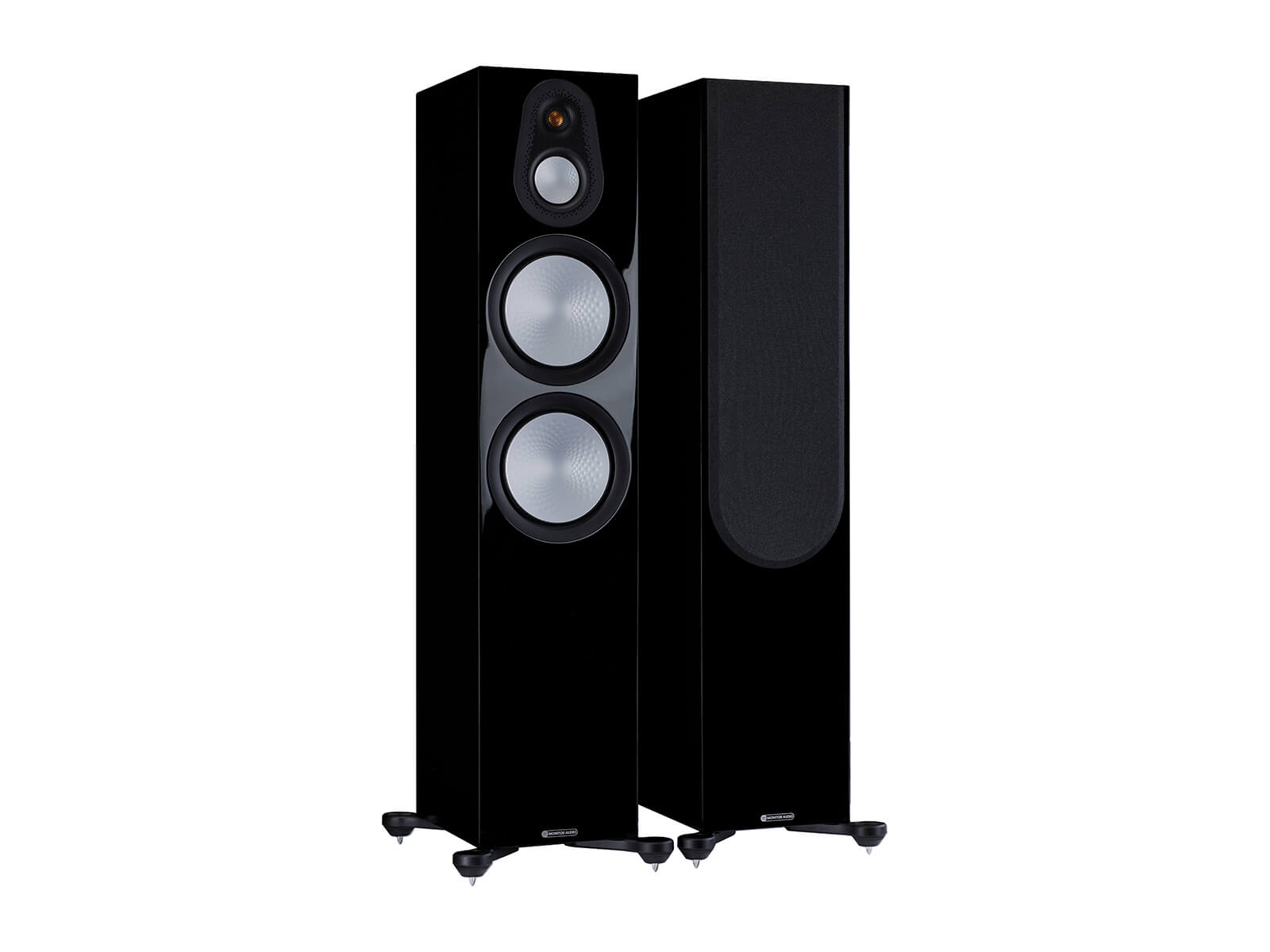 Monitor Audio 2x Standlautsprecher Silver 500 7G Lack Schwarz Hochglanz