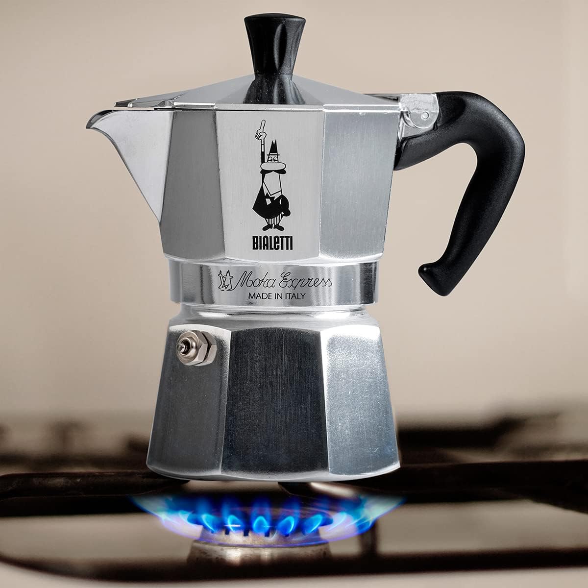 Bialetti Moka Express Espressokocher 6 Tassen (270ml) Aluminium Moka-Kanne