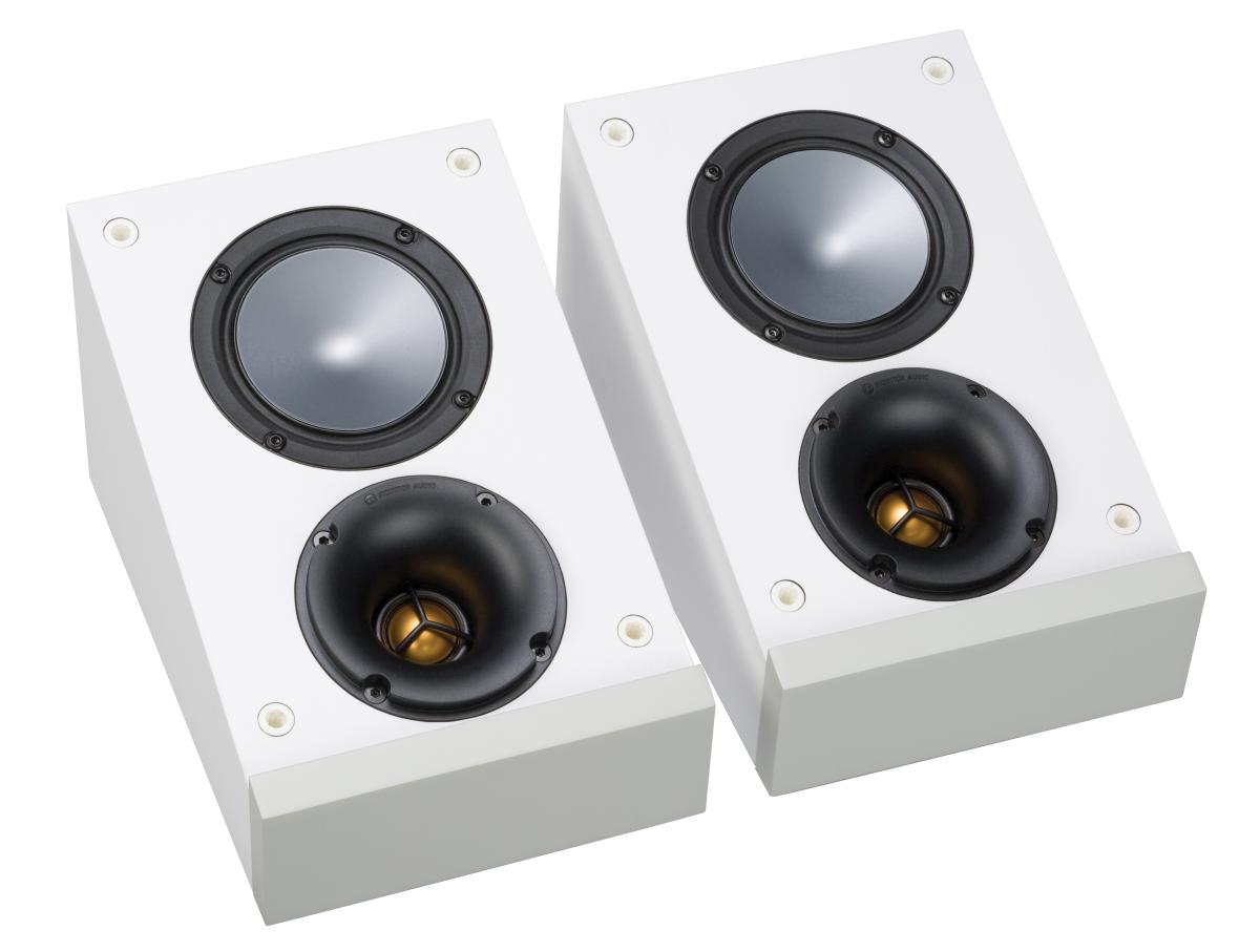 Monitor Audio Bronze AMS (6G) Atmos-Lautsprecher weiß  (Frontseite grau) (Paar)